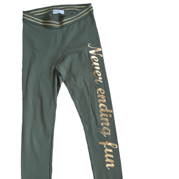 H&M Olive Leggings - Girls 14 Years Old - Picture 2 of 3